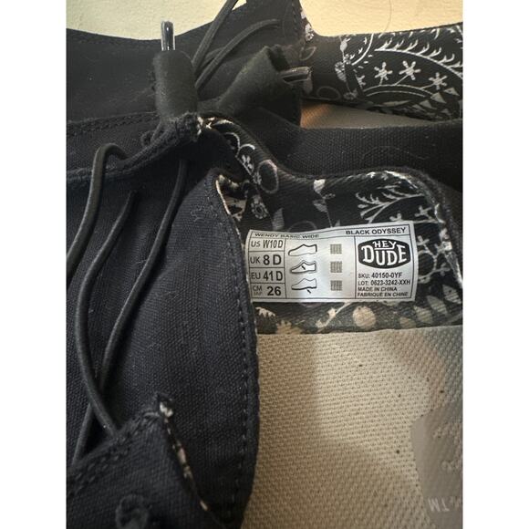 Hey Dude Wendy Sox Women's Shoes Size10D Black Odyssey SlipOn Casual Loafers - Picture 2 of 6